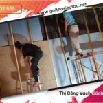 Thi công vách cách âm