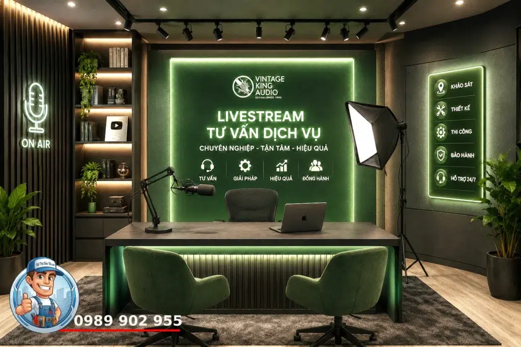 Thiết kế phòng livestream tư vấn dịch vụ