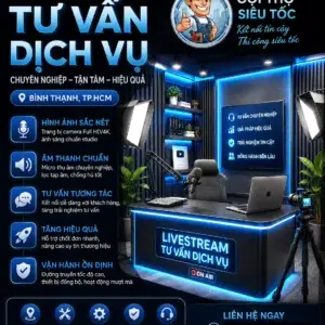 Thiết kế phòng livestream tư vấn dịch vụ