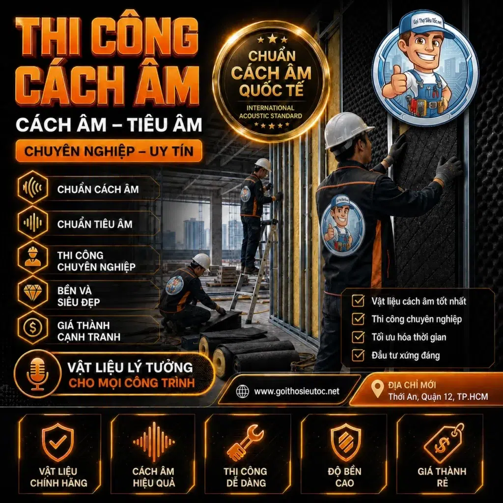 Thi công cách âm