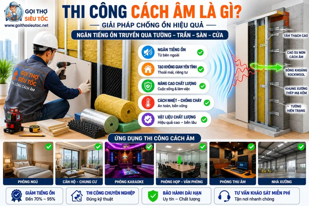 Thi Công Cách Âm Là Gì