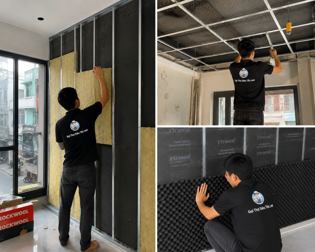 Thi công cách âm nhà phố